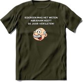 Iedereen mag het weten T-Shirt | Grappig Abraham 50 Jaar Verjaardag Kleding Cadeau | Dames – Heren - Leger Groen - M