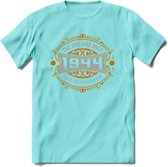 1944 The One And Only T-Shirt | Goud - Zilver | Grappig Verjaardag  En  Feest Cadeau | Dames - Heren | - Licht Blauw - XL