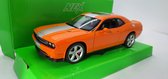 Dodge Challenger SRT 2013 (Oranje/Grijs) (22cm) 1/24 Welly - Modelauto - Schaalmodel - Modelauto - Miniatuurauto - Miniatuur autos