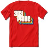 Gay Pride T-Shirt | Grappig LHBTIQ+ / LGBTQ / Gay / Homo / Lesbi Cadeau Shirt | Dames - Heren - Unisex | Tshirt Kleding Kado | - Rood - XXL