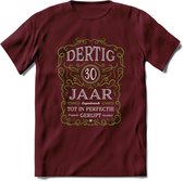 30 Jaar Legendarisch Gerijpt T-Shirt | Groen - Grijs | Grappig Verjaardag en Feest Cadeau Shirt | Dames - Heren - Unisex | Tshirt Kleding Kado | - Burgundy - M