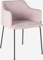 Lucy’s Living Luxe Eetkamerstoel DAME Roze – ø 53x52.5x76 cm – hotel chique - binnen – meubilair – meubels – stoelen – wonen – interieur