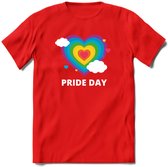 Pride Day | Pride T-Shirt | Grappig LHBTIQ+ / LGBTQ / Gay / Homo / Lesbi Cadeau Shirt | Dames - Heren - Unisex | Tshirt Kleding Kado | - Rood - M