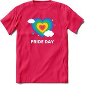 Pride Day | Pride T-Shirt | Grappig LHBTIQ+ / LGBTQ / Gay / Homo / Lesbi Cadeau Shirt | Dames - Heren - Unisex | Tshirt Kleding Kado | - Roze - S