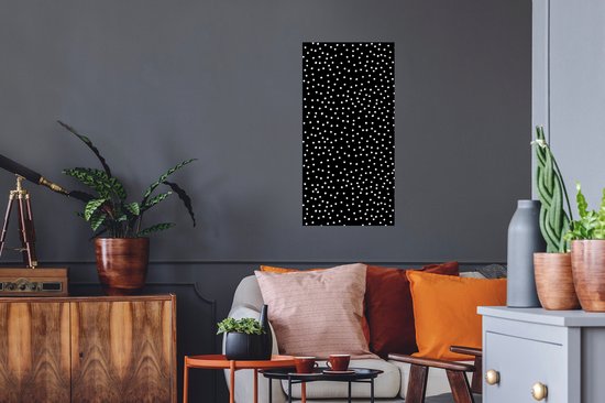 Stickers muraux - Feuille autocollante - Pois - Zwart - Wit - 40x80 cm - Feuille adhésive - Stickers muraux chambre enfant - Papier peint autocollant - Papier peint autocollant - Feuille autocollante