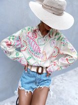 BLOSSOMING BLOUSE WHITE - M