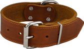 Jack and Vanilla - VETLEDER Halsband - Kleur: Cognac - Afmetingen: 16mmx40cm