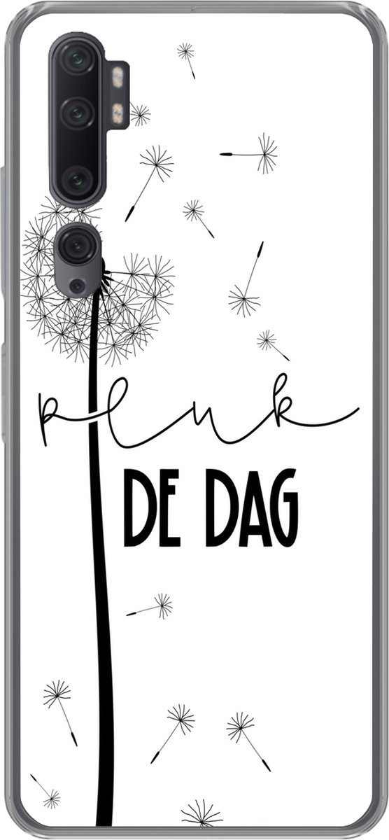 Telefoonhoesje Geschikt voor Xiaomi Mi Note 10 hoesje - Spreuken - Carpe diem - Pluk de dag - Quotes - Siliconen Telefoonhoesje Telefoonhoesje