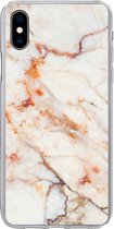 Coque iPhone Xs - Marbre - Oranje - Pierre - Coque de téléphone en Siliconen