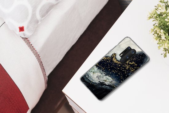 OnePlus 8 Pro - Marbre - Natuursteen - Or - Siliconen