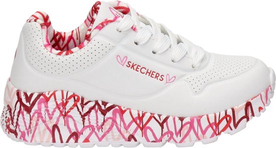 Skechers Uno Light kids sneaker - Wit rood - Maat 38 | bol.com