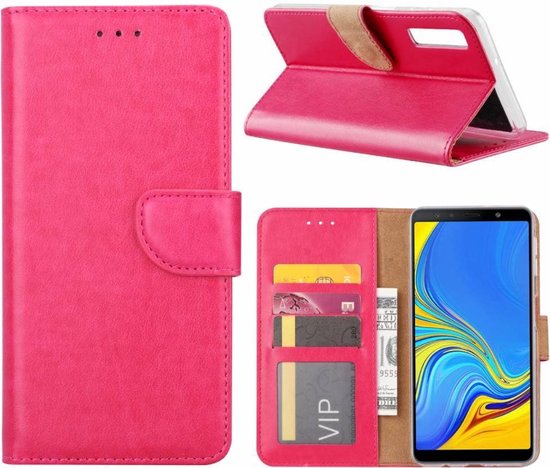 Speels Numeriek gips LuxeBass Hoesje geschikt voor Huawei Y6 Pro (2019) - Bookcase Roze -  portemonnee... | bol.com