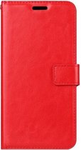 LuxeBass Hoesje geschikt voor Huawei Mate 20 Pro - Bookcase Rood - portemonnee hoesje - telefoonhoes - gsm hoes - telefoonhoesjes