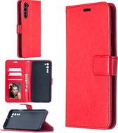 LuxeBass Hoesje geschikt voor OnePlus Nord - Bookcase Rood - portemonnee hoesje - telefoonhoes - gsm hoes - telefoonhoesjes