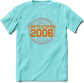 2006 Limited Edition Ring T-Shirt | Zilver - Goud | Grappig Verjaardag en Feest Cadeau Shirt | Dames - Heren - Unisex | Tshirt Kleding Kado | - Licht Blauw - M