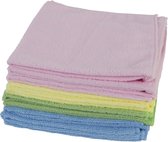 10x Microvezeldoeken/schoonmaakdoeken gekleurd 40 x 38 cm - Vaatdoekjes - Huishouddoekjes - Schoonmaakartikelen voor keuken/badkamer/toilet