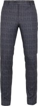 Suitable - Pantalon Jersey Ruit Donkerblauw - Slim-fit - Pantalon Heren maat 54