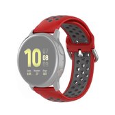 Voor Galaxy Watch Active2 / Active 20 mm sluiting Twee kleuren sport polsband horlogeband (rood + grijs)