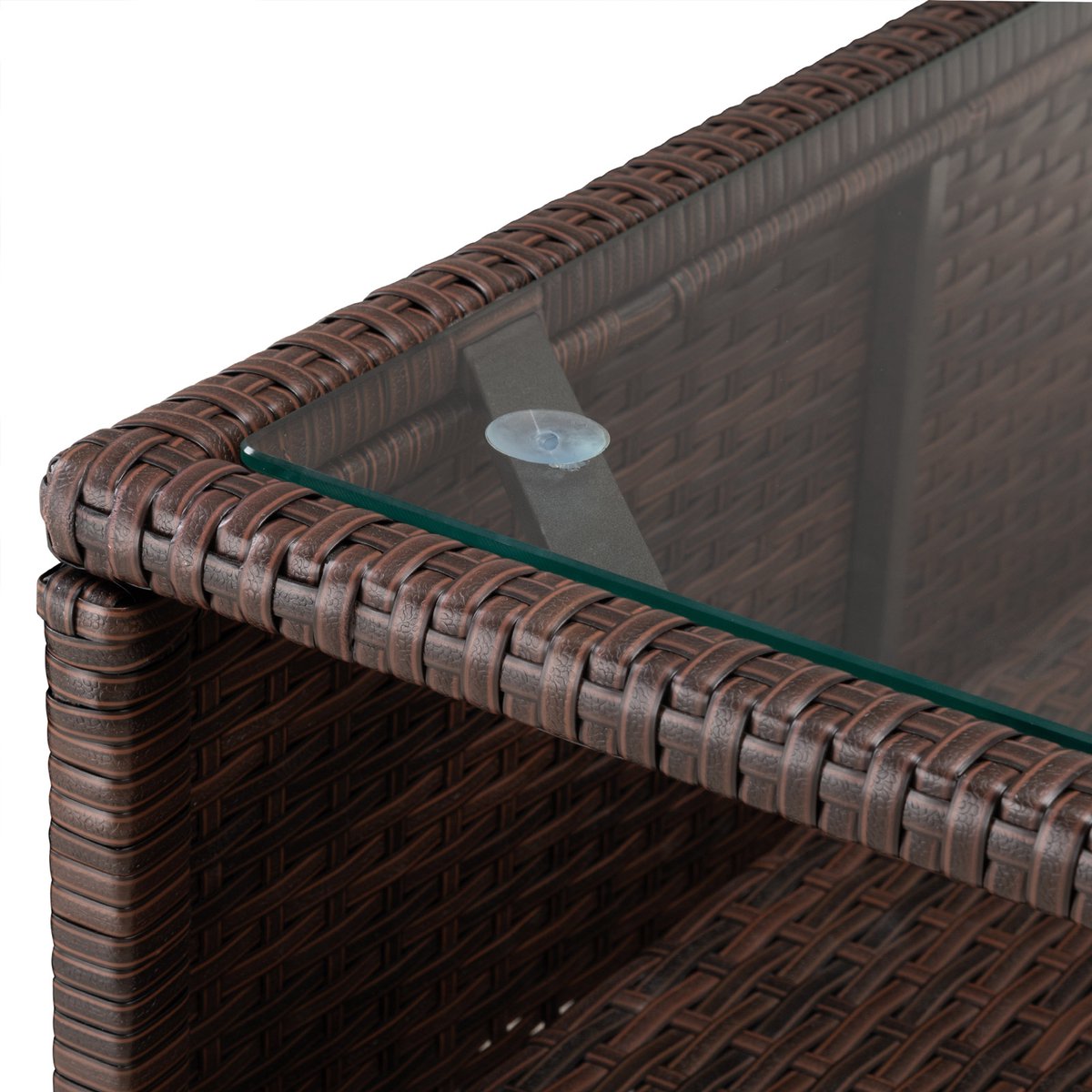 Casaria Polyrattan Loungeset -Incl. Kussens Tafel - Bruin Crème thumbnail 3
