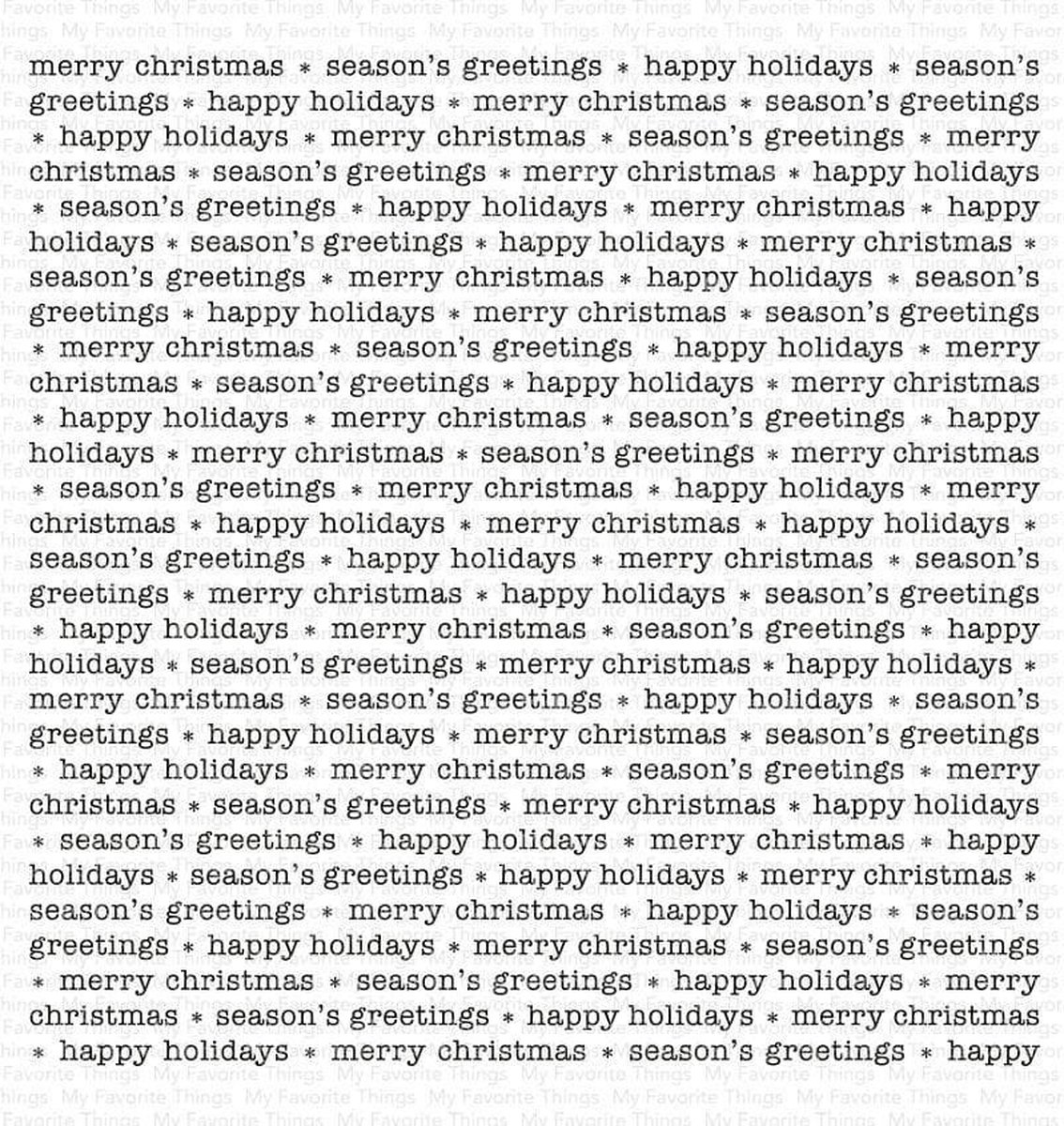 Christmas Greetings Background Rubber Stamp (BG-149)