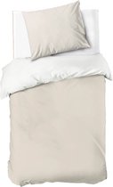 Dindi Home Dekbedovertrek Sleep Tight Good Night - 140x220 - 100% katoen - Beige