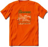 A-10 Warthog Vliegtuig T-Shirt | Unisex leger Kleding | Dames - Heren Straaljager shirt | Army F16 | Grappig bouwpakket Cadeau | - Oranje - S