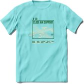 A-10 Warthog Vliegtuig T-Shirt | Unisex leger Kleding | Dames - Heren Straaljager shirt | Army F16 | Grappig bouwpakket Cadeau | - Licht Blauw - M