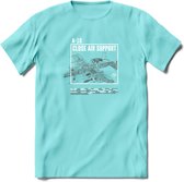 A-10 Warthog Vliegtuig T-Shirt | Unisex leger Kleding | Dames - Heren Straaljager shirt | Army F16 | Grappig bouwpakket Cadeau | - Licht Blauw - XXL