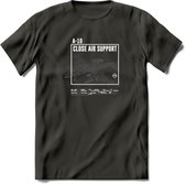 A-10 Warthog Vliegtuig T-Shirt | Unisex leger Kleding | Dames - Heren Straaljager shirt | Army F16 | Grappig bouwpakket Cadeau | - Donker Grijs - XL