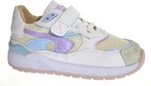 Sneakers | Meisjes | White lilac blue | Leer | Shoesme | Maat 25