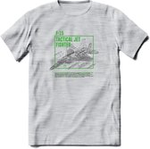 F-15 Vliegtuig T-Shirt | Unisex leger Kleding | Dames - Heren Straaljager shirt | Army F16 | Grappig bouwpakket Cadeau | - Licht Grijs - Gemaleerd - S