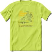 SU-33 Vliegtuig T-Shirt | Unisex leger Kleding | Dames - Heren Straaljager shirt | Army F16 | Grappig bouwpakket Cadeau | - Groen - M