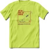 ME-262 Vliegtuig T-Shirt | Unisex leger Kleding | Dames - Heren Straaljager shirt | Army F16 | Grappig bouwpakket Cadeau | - Groen - S