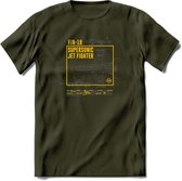 F-18 Vliegtuig T-Shirt | Unisex leger Kleding | Dames - Heren Straaljager shirt | Army F16 | Grappig bouwpakket Cadeau | - Leger Groen - XL
