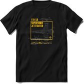 F-18 Vliegtuig T-Shirt | Unisex leger Kleding | Dames - Heren Straaljager shirt | Army F16 | Grappig bouwpakket Cadeau | - Zwart - XXL