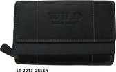 Wild Leather Only !!! Portemonnee Dames Hunter Leer Groen (WDST-2013-39)