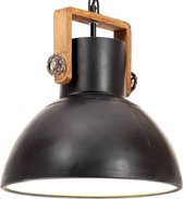 vidaXL Hanglamp industrieel rond 25 W E27 30 cm zwart