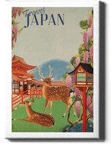 Walljar - Japan Travel Bambi - Muurdecoratie - Canvas schilderij