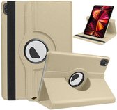 Hoes geschikt voor iPad pro 2020 / 2021 bookcase Draaibare Goud - Hoes geschikt voor iPad pro hoes 2021 / 2020 - Hoes geschikt voor iPad pro 11 2021 case Cover- Hoes geschikt voor iPad pro 2020 hoes