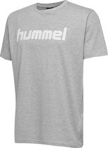Hummel Go Cotton Logo T-Shirt Dames - Grijs Gemeleerd | Maat: M