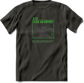 A-10 Warthog Vliegtuig T-Shirt | Unisex leger Kleding | Dames - Heren Straaljager shirt | Army F16 | Grappig bouwpakket Cadeau | - Donker Grijs - M