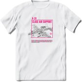 A-10 Warthog Vliegtuig T-Shirt | Unisex leger Kleding | Dames - Heren Straaljager shirt | Army F16 | Grappig bouwpakket Cadeau | - Wit - XXL