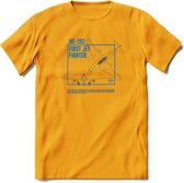 ME-262 Vliegtuig T-Shirt | Unisex leger Kleding | Dames - Heren Straaljager shirt | Army F16 | Grappig bouwpakket Cadeau | - Geel - M