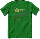 F-106 Vliegtuig T-Shirt | Unisex leger Kleding | Dames - Heren Straaljager shirt | Army F16 | Grappig bouwpakket Cadeau | - Donker Groen - S