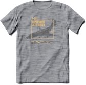 F-101 Vliegtuig T-Shirt | Unisex leger Kleding | Dames - Heren Straaljager shirt | Army F16 | Grappig bouwpakket Cadeau | - Donker Grijs - Gemaleerd - L