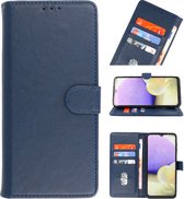 Wicked Narwal | bookstyle / book case/ wallet case Wallet Cases Hoesje Samsung Samsung Galaxy A02s Navy