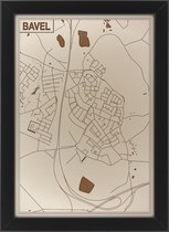 Houten stadskaart van Bavel