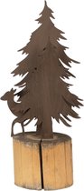 Decoratie Boom 16*10*32 cm Bruin Metaal Decoratief Figuur Decoratieve Accessoires Woonaccessoires