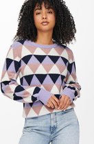 Jacqueline de Yong Trui Jdymoss L/s Jacquard Pullover Knt 15243917 Lavender/jacquard Dames Maat - XL