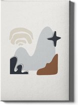 Walljar - Mountain Shape - Muurdecoratie - Canvas schilderij